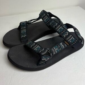 Teva Original Universal Peaks Sport Sandals Black Gray Mens 8